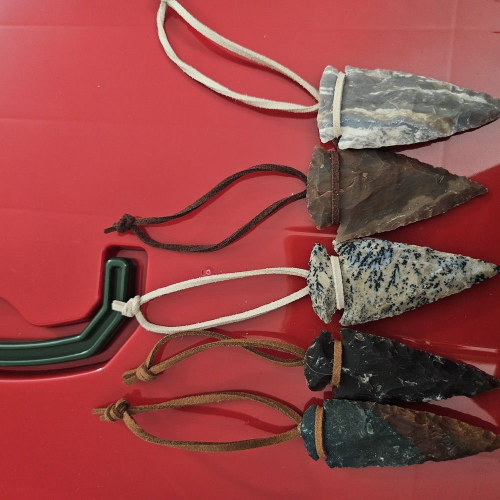 Handcrafted Jasper Arrowhead Ornament